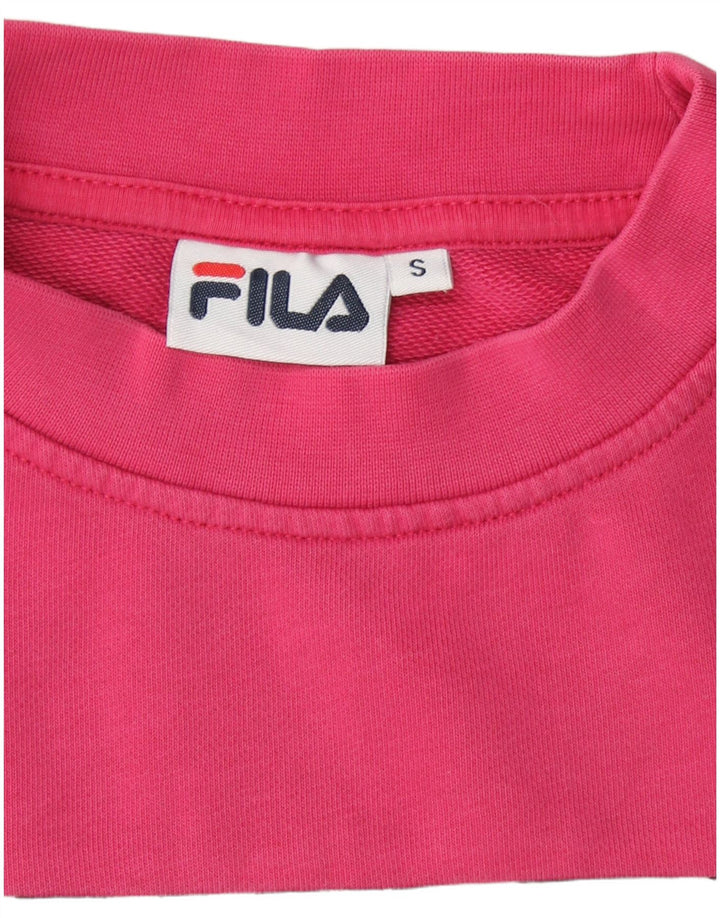 FILA Sweat-shirt surdimensionné pour femme UK 10 Small Rose Colourblock
