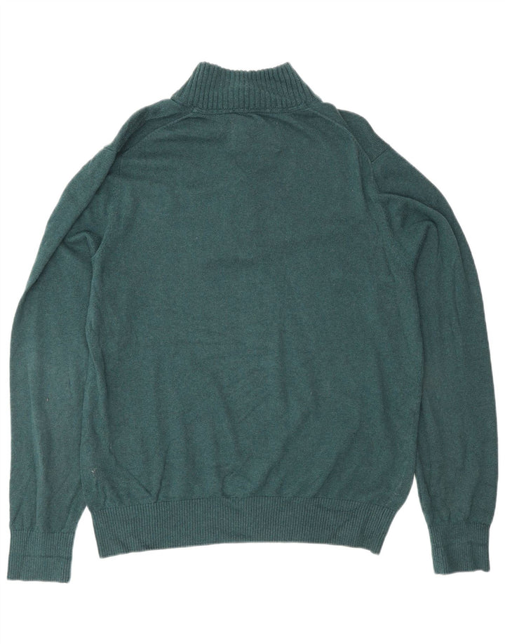 Eddie Bauer Pull col zippé pour homme en coton vert moyen