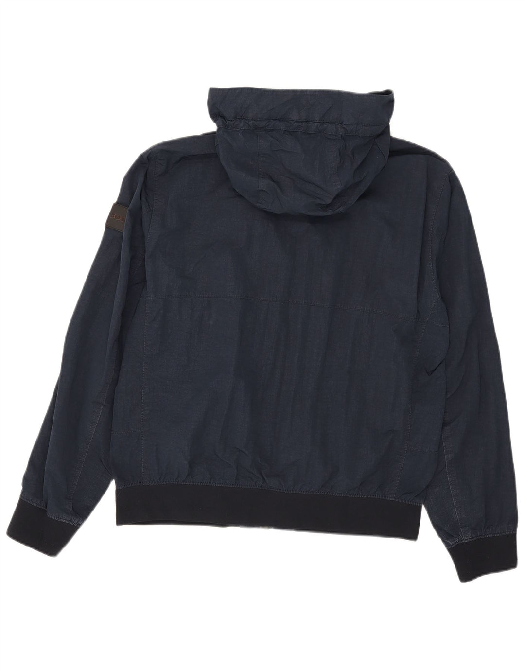Hugo Boss Veste bomber à capuche pour homme EU 48 Bleu marine moyen Polyamide