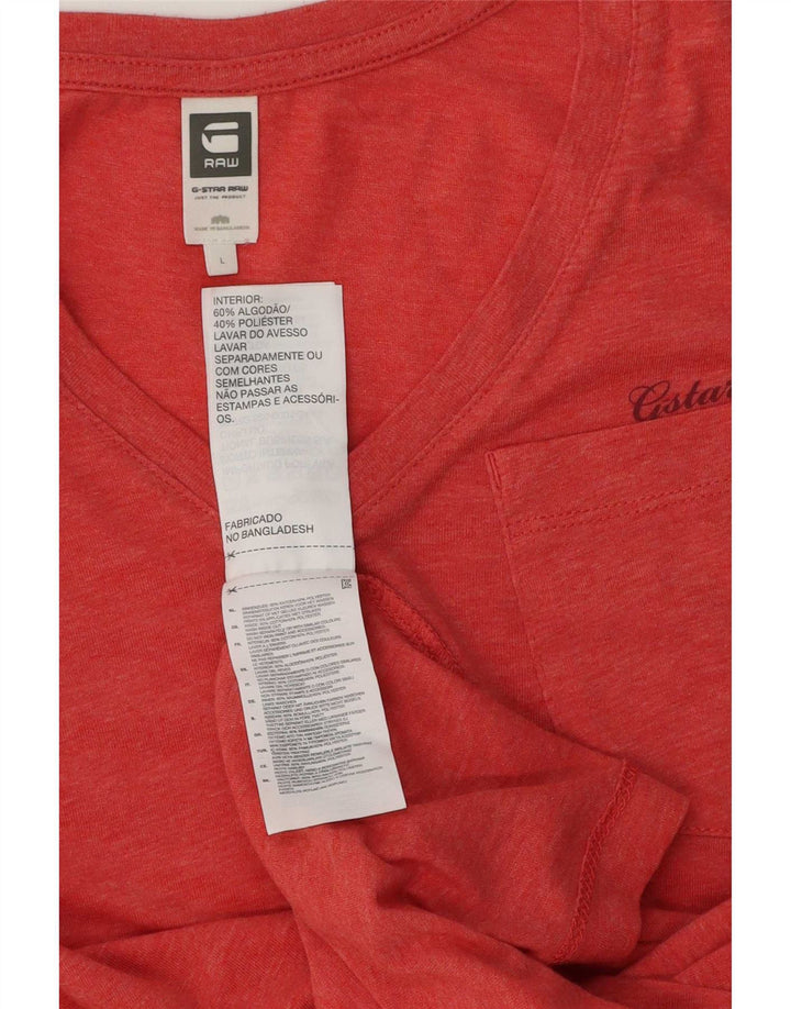 G-Star Homme T-Shirt Top Large Rouge Coton