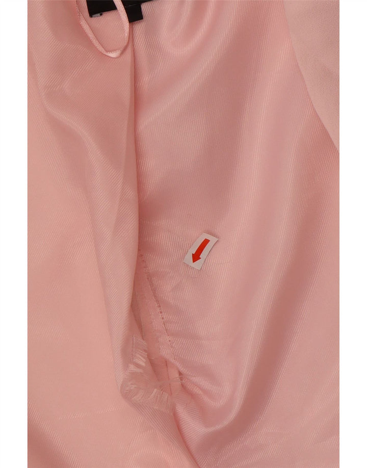 Zara Veste Blazer 2 Boutons Femme UK 10 Petit Rose Polyester