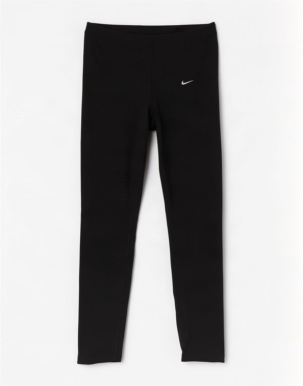 Nike Leggings Femme UK 10/12 Polyester Noir Moyen