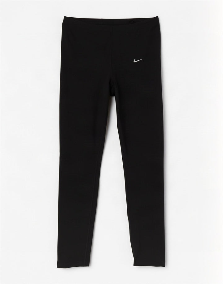 Nike Leggings Femme UK 10/12 Polyester Noir Moyen
