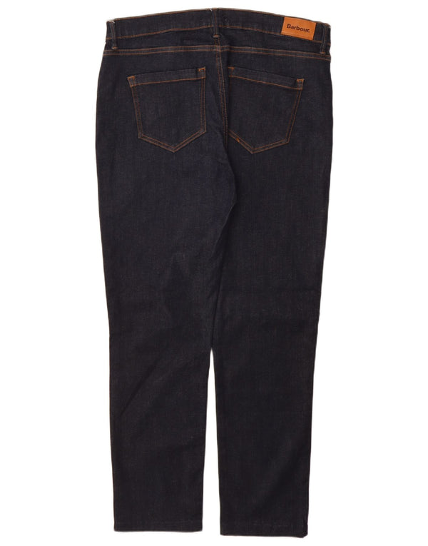 BARBOUR Jean droit pour femme UK 18 XL W34 L28 Bleu marine Coton