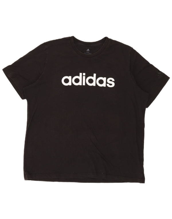 Adidas T-shirt graphique pour homme en coton noir 2XL