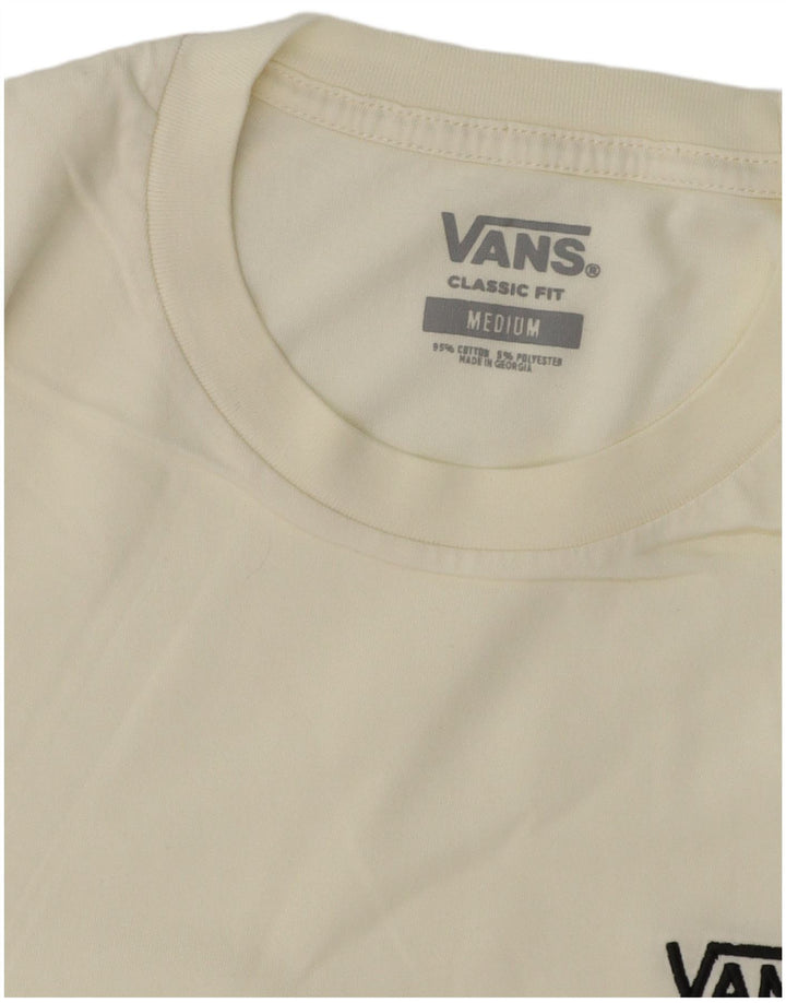 VANS T-shirt coupe classique pour homme en coton color block blanc cassé moyen