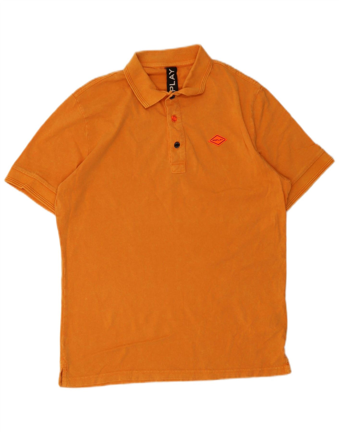 Replay Polo Homme Petit Orange Coton