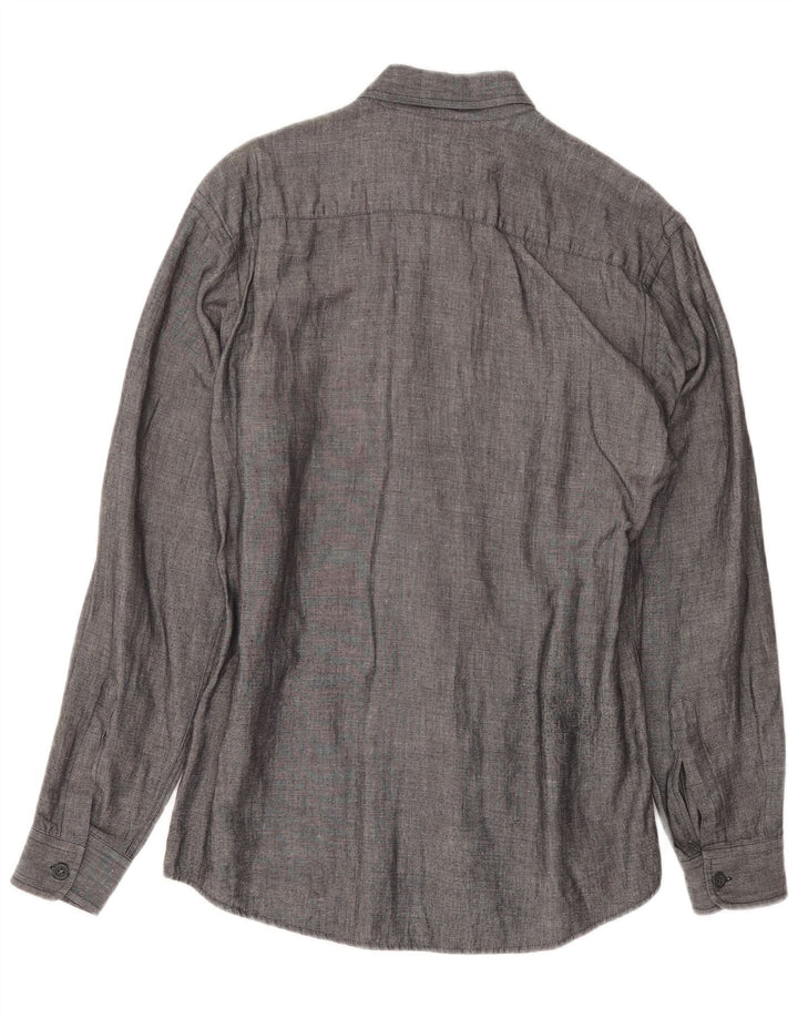 Armani Chemise Homme Gris Moyen Moucheté