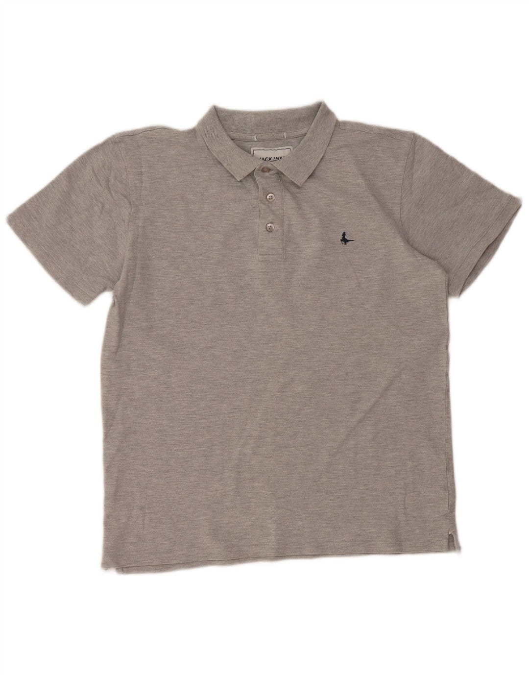 Jack Wills Polo Femme UK 14 Large Gris Coton