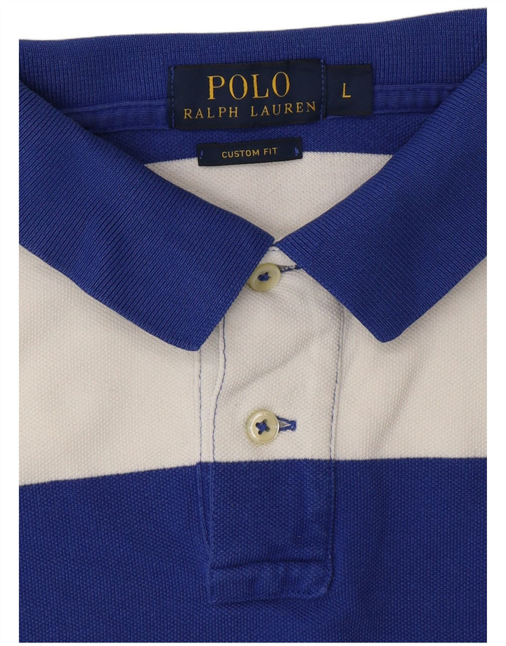 POLO RALPH LAUREN Polo sur mesure pour hommes, grand rayé bleu