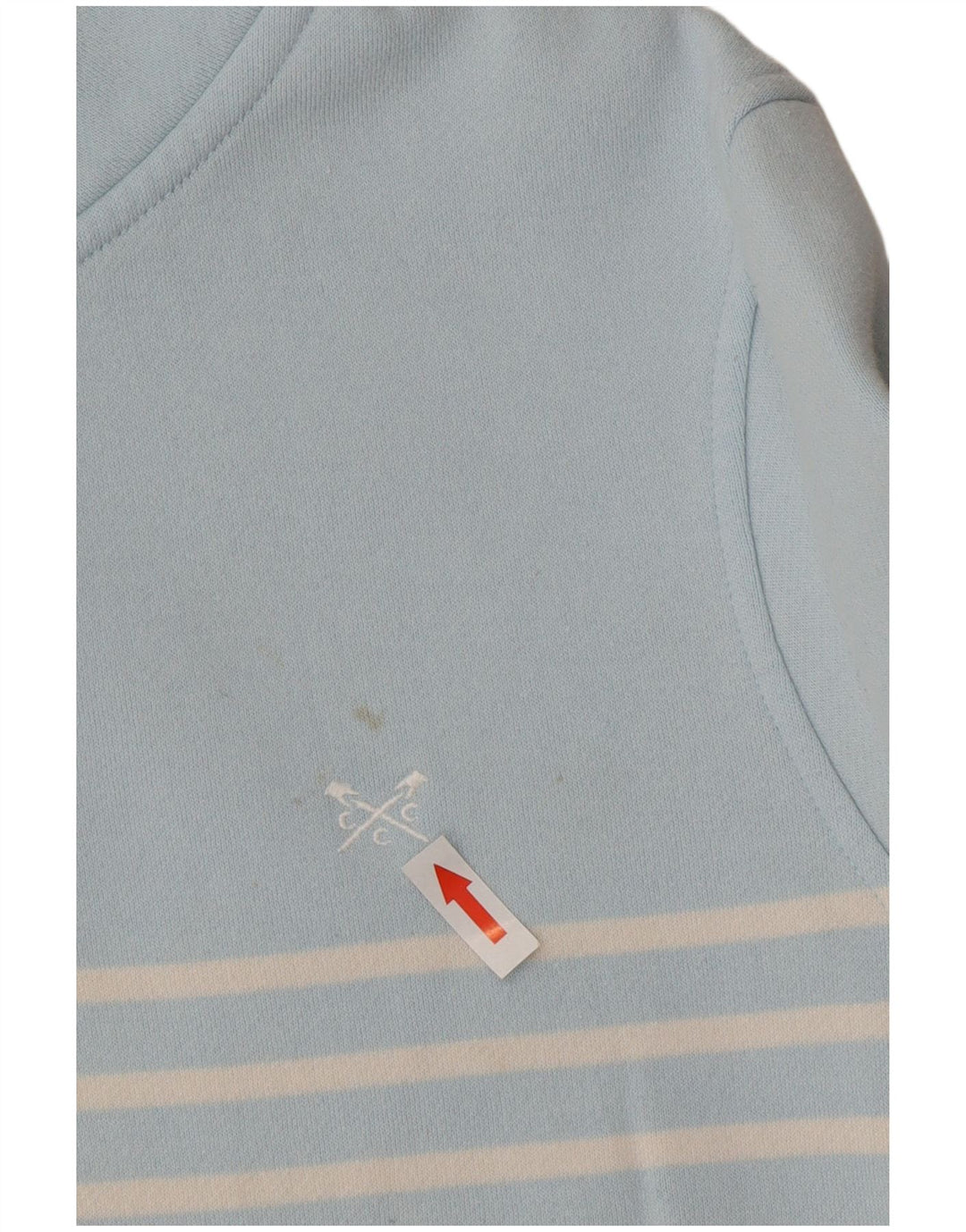 Crew Clothing Sweat-shirt pour femme UK 12 Bleu moyen rayé