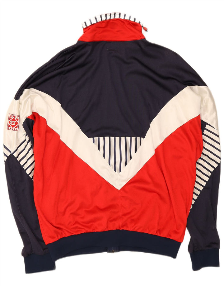 vintage Mens Survêtement Top Jacket IT 52 Grand Colorblock multicolore