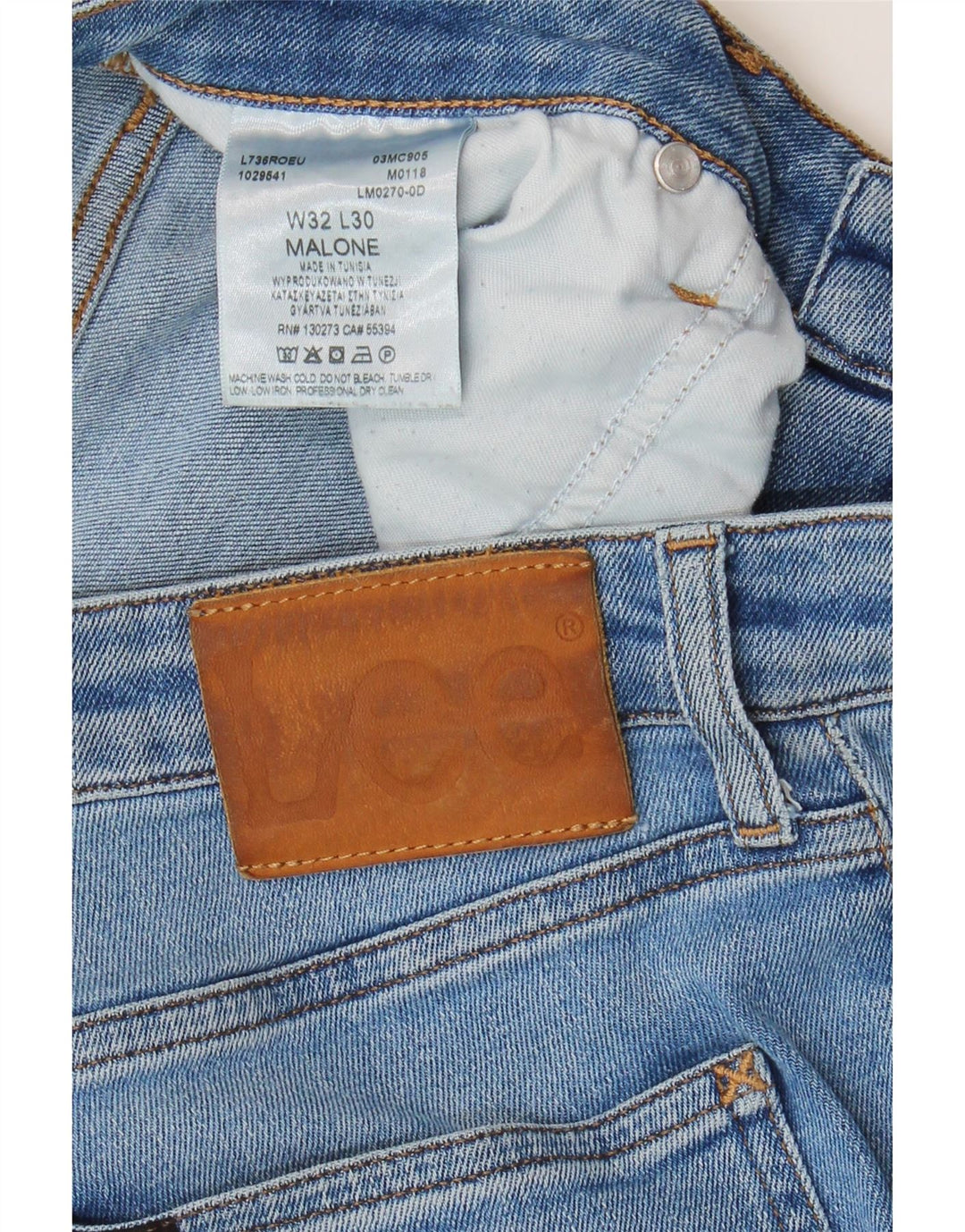 Lee Jean Skinny Malone Femme W32 L30 Bleu Coton