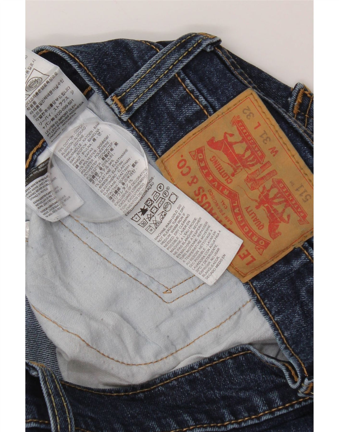 Levi's Jean Slim 511 Homme W31 L32 Bleu Coton
