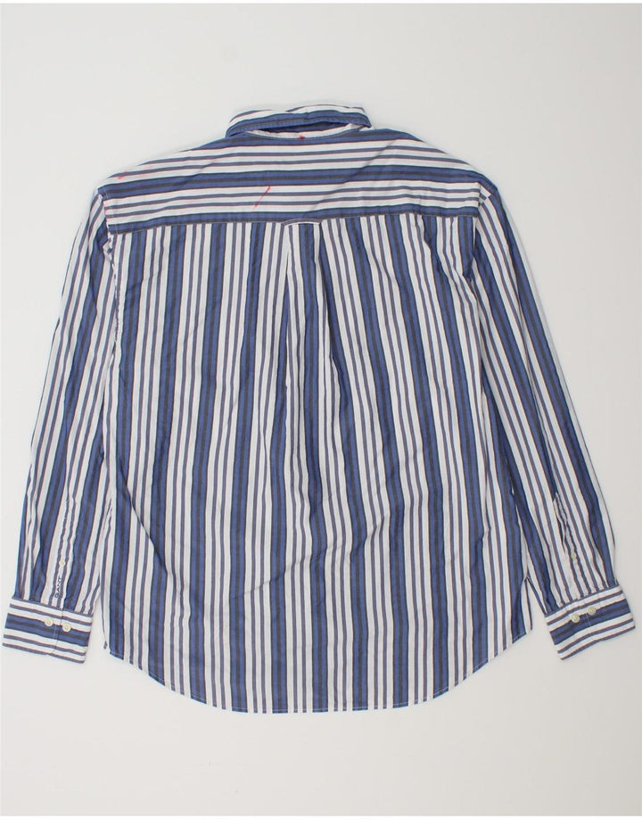 Gant Chemise coupe décontractée pour homme Taille 39/40 Coton rayé bleu moyen