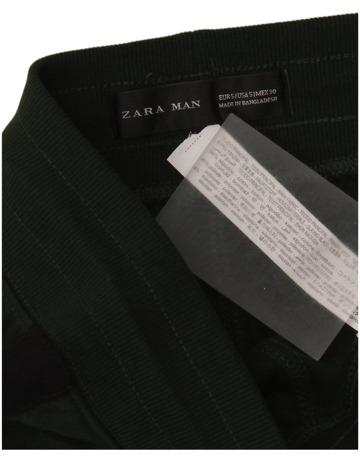 Pantalon De Survêtement Zara Homme Petit Coton Colorblock Vert