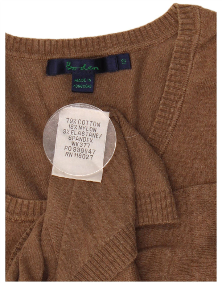 Boden Womens Vest Débardeur UK 12 Marron Moyen Coton