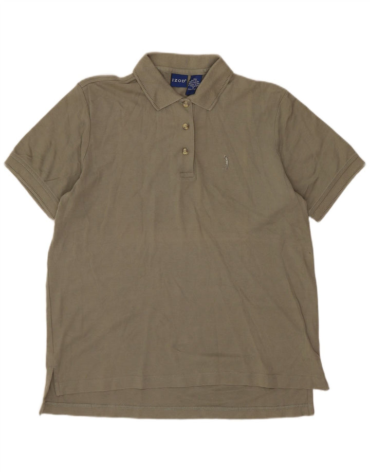 Izod Polo Femme UK 14 Coton Kaki Moyen