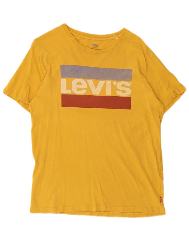 Levi's Tee-Shirt Graphique Homme Jaune Moyen Coton Colorblock
