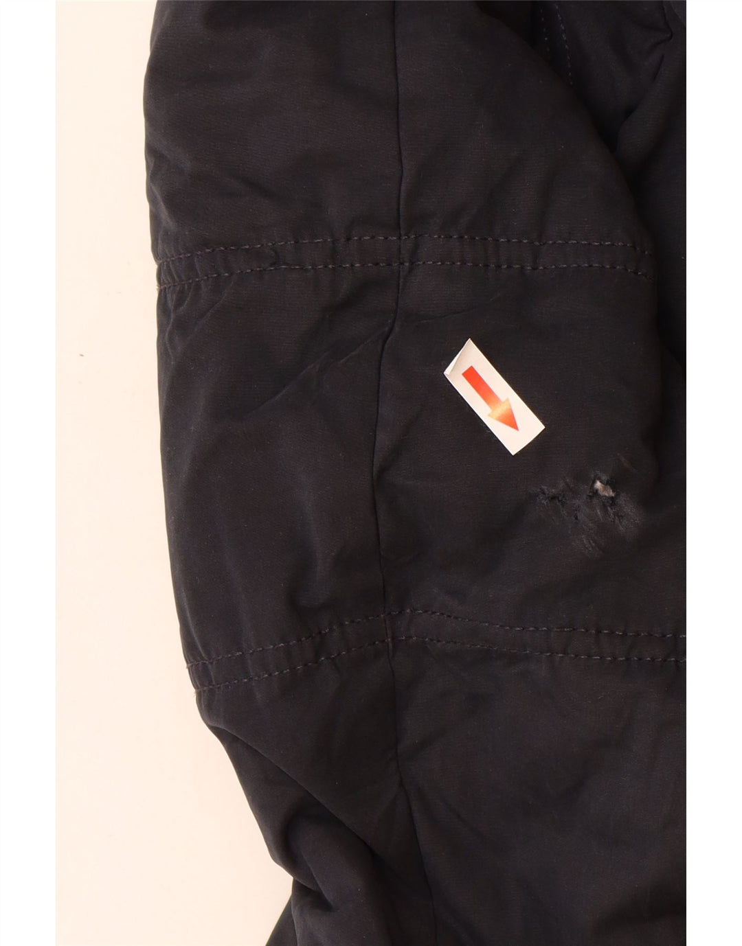 Fat Face Manteau rembourré à capuche pour femme UK 8 Small Bleu marine Polyester