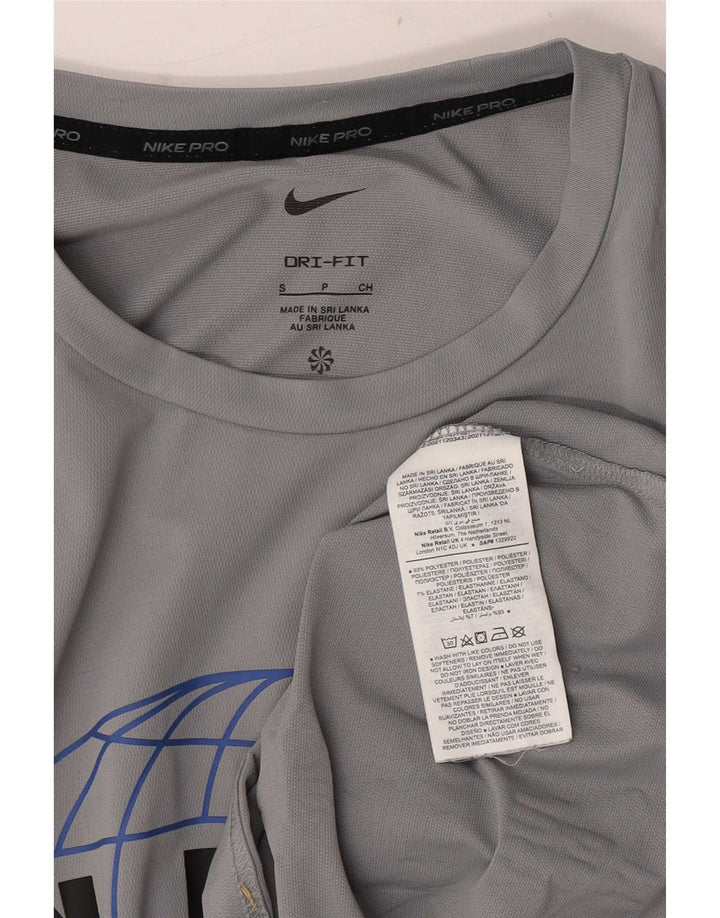 Nike Hommes Dri Fit Graphic T-Shirt Haut Petit Gris Polyester