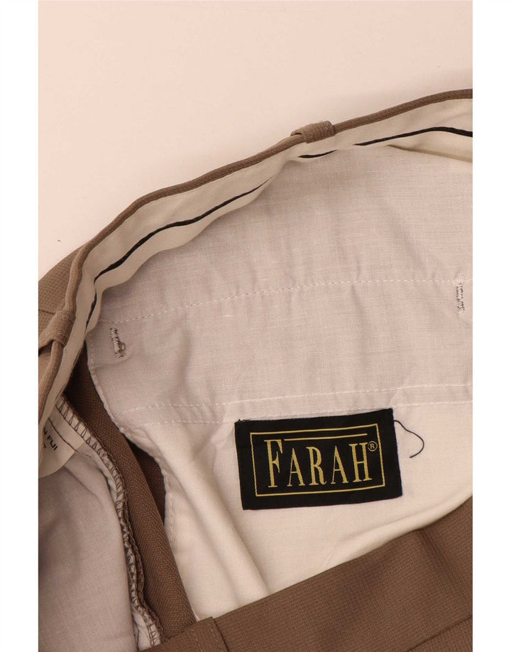 Farah Pantalon Chino Pegged Homme W38 L31 Beige Polyester