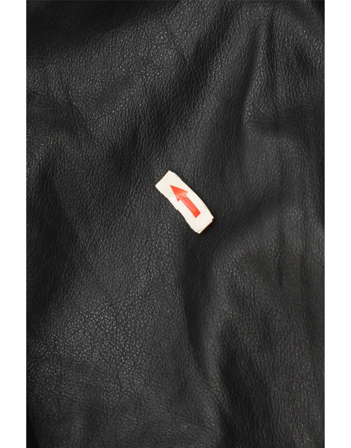 veste en cuir homme vintage UK 42 XL Noir