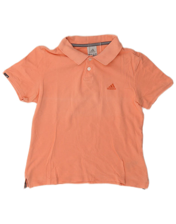 Adidas Polo Femme UK 14 Coton Orange Moyen