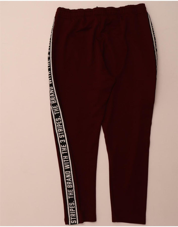 ADIDAS Pantalon de survêtement graphique pour homme XL en polyester color block bordeaux