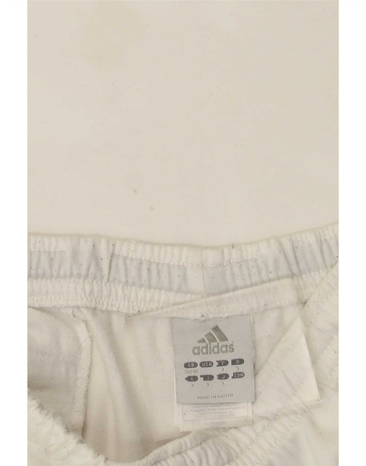 Adidas Pantalon de survêtement pour homme UK 38/40 Medium Blanc Polyester