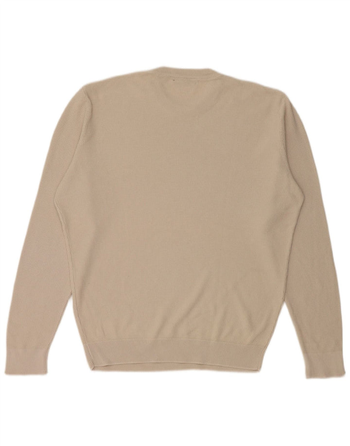 Zara Pull Col Rond Homme Beige Moyen