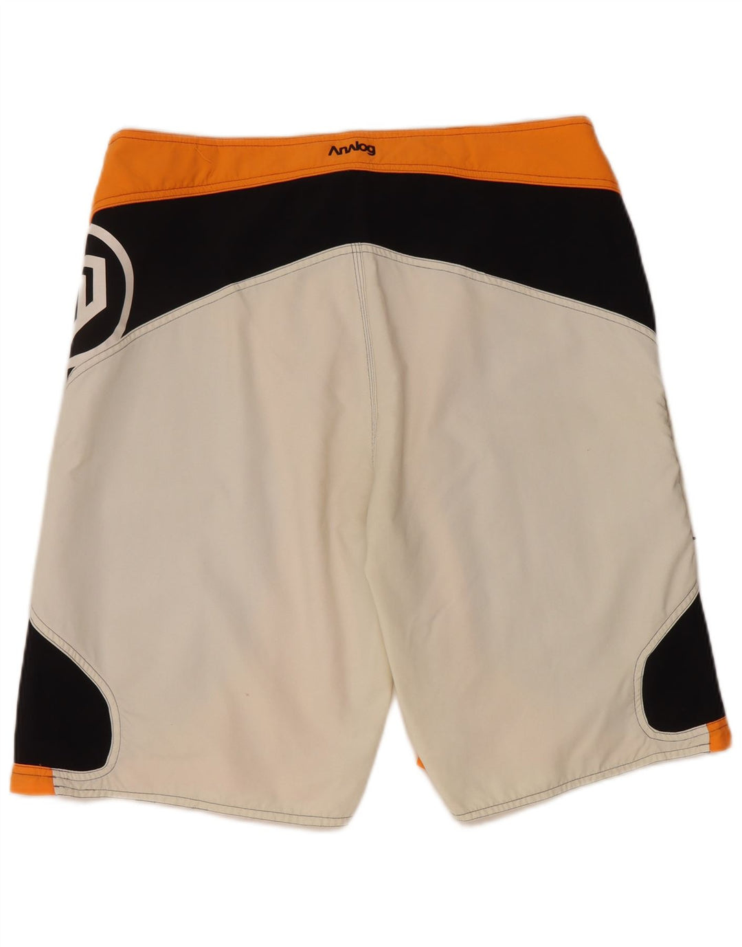 ANALOG Mens Graphic Swimming Shorts Large  Yellow Colourblock