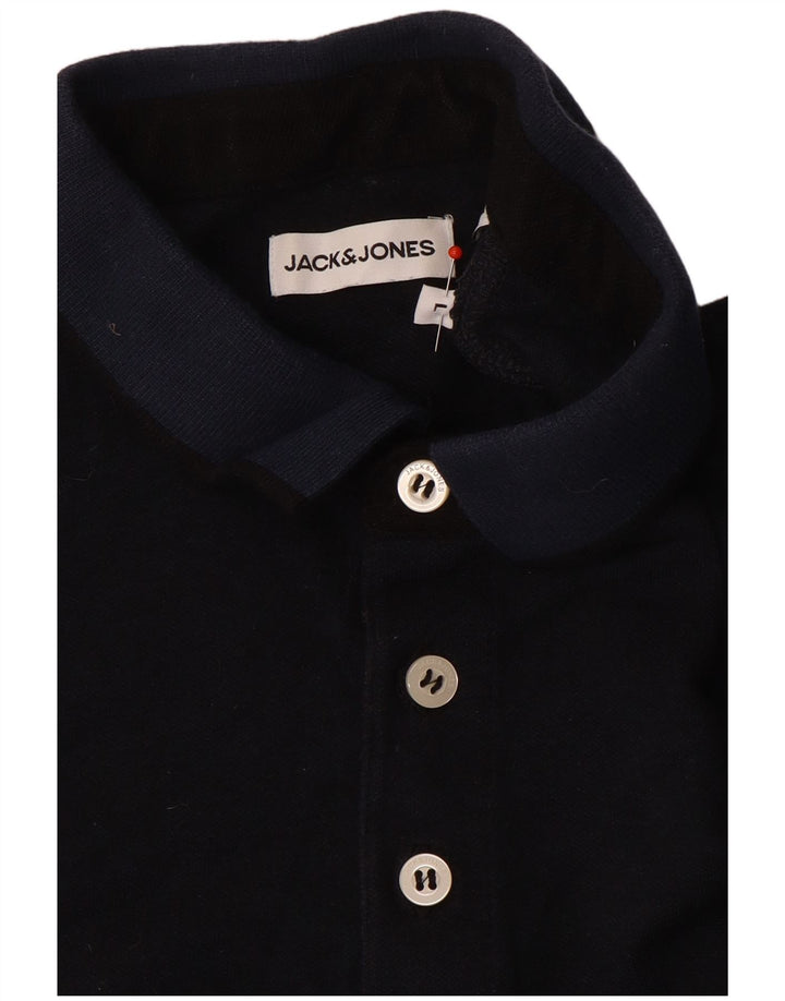 Jack & Jones Polo Homme Large Bleu Marine Colourblock