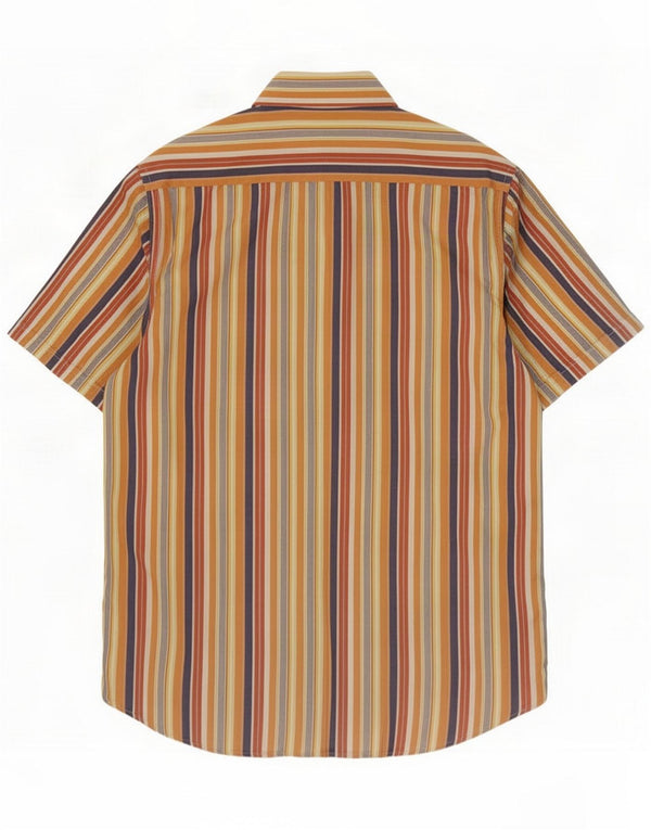 Carlo Pignatelli Chemise à manches courtes pour homme Taille 42 16 1/2 Large Multicolore