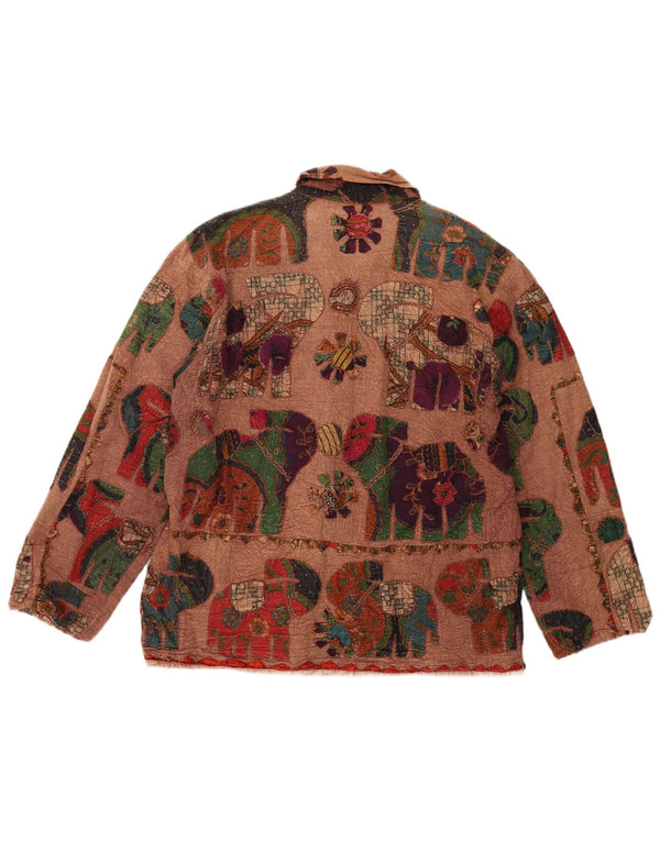 ORVIS Veste de sport surdimensionnée pour femme UK 14 Marron moyen imprimé animal