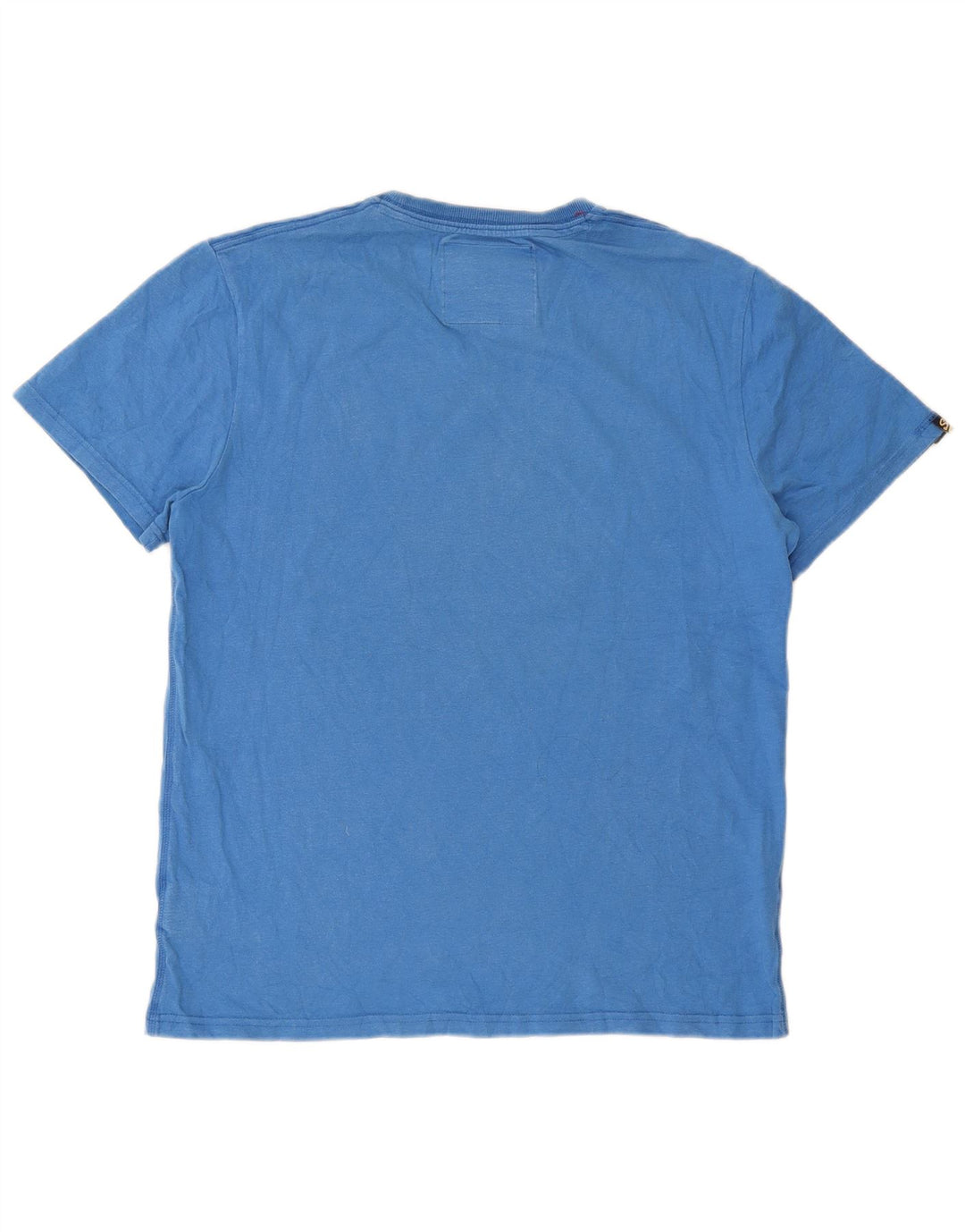 Superdry T-Shirt Graphique Homme Top 2XL Bleu Coton
