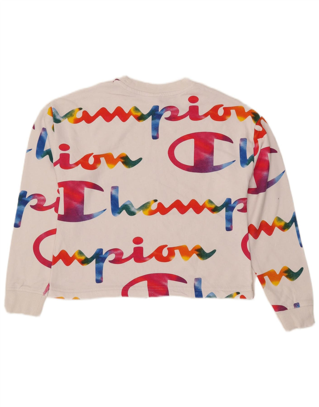 CHAMPION Sweat-shirt court surdimensionné pour femme UK 6 XS Blanc