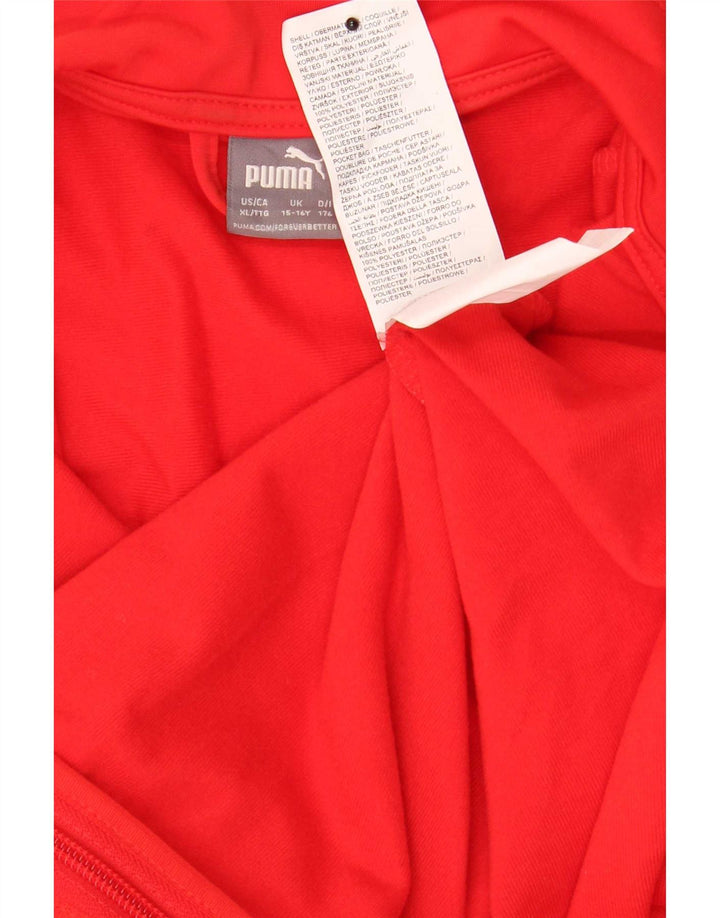Puma Veste de Survêtement Garçon 15-16 ans Rouge Colorblock Polyester