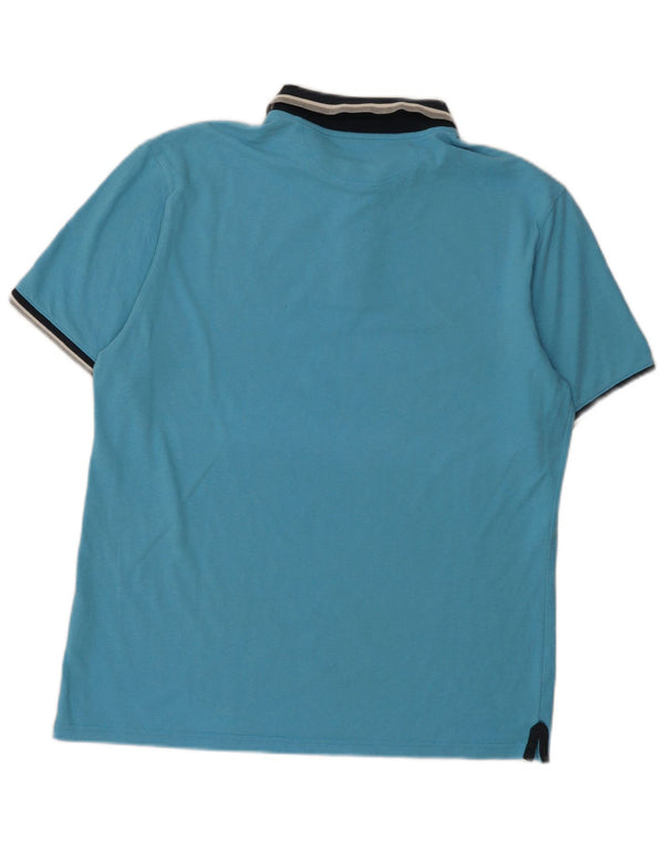 Champion Mens Herritage Fit Polo Shirt 2XL Blue Colourblock Cotton