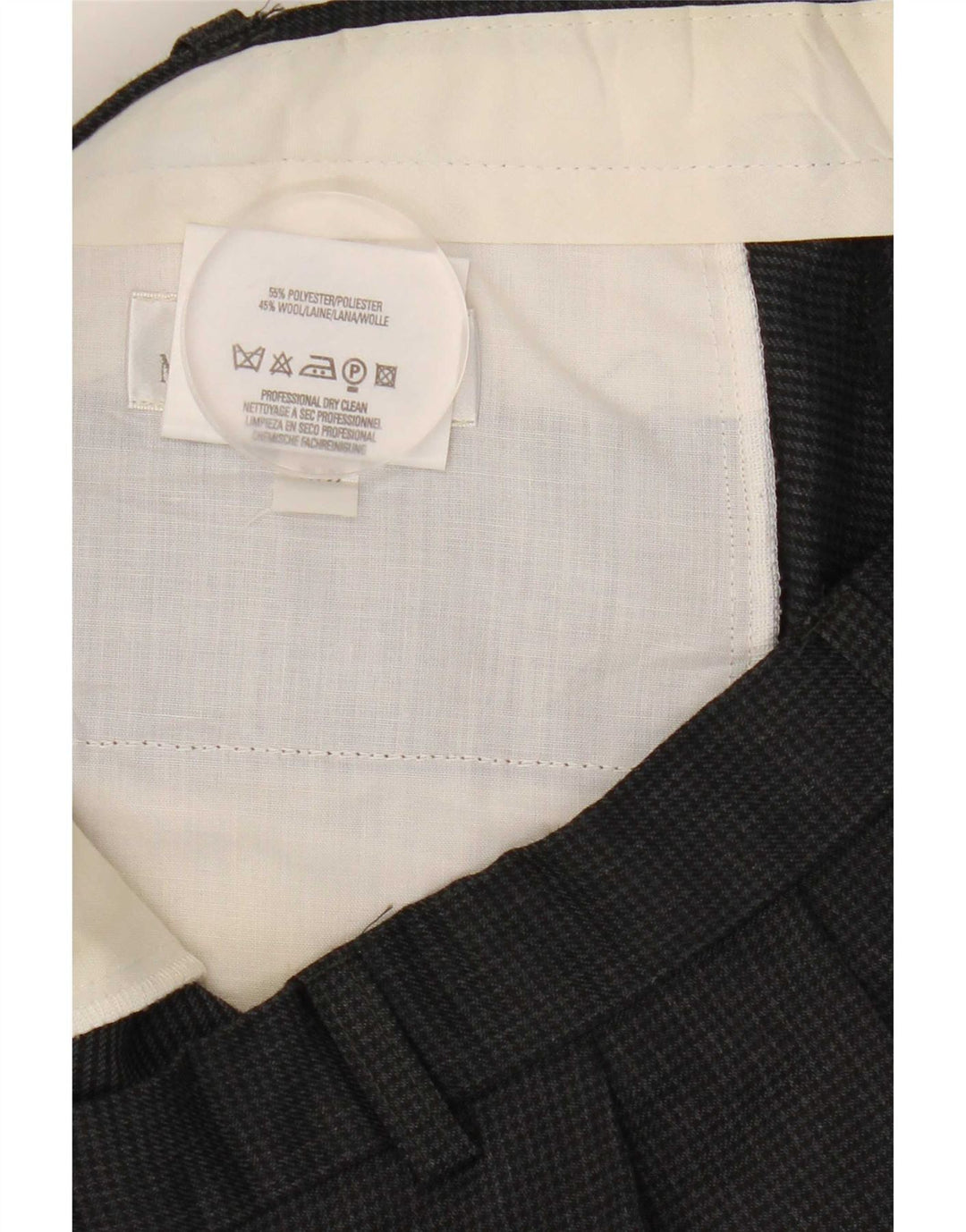 Marks & Spencer Pantalon de costume pour homme W38 L31 Gris pied-de-poule