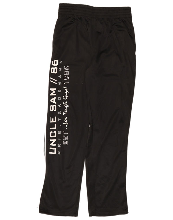 Pantalon de survêtement graphique pour homme Oncle Sam en polyester noir moyen