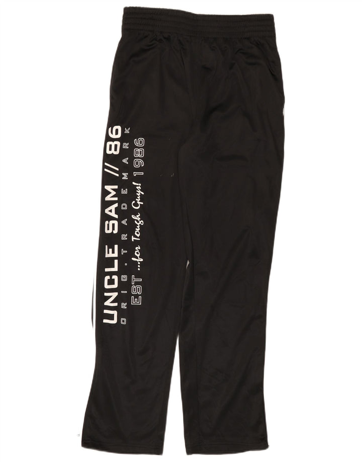 Pantalon de survêtement graphique pour homme Oncle Sam en polyester noir moyen