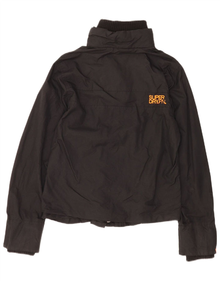 Superdry Veste de pluie graphique pour femme UK 16 Large Noir Nylon