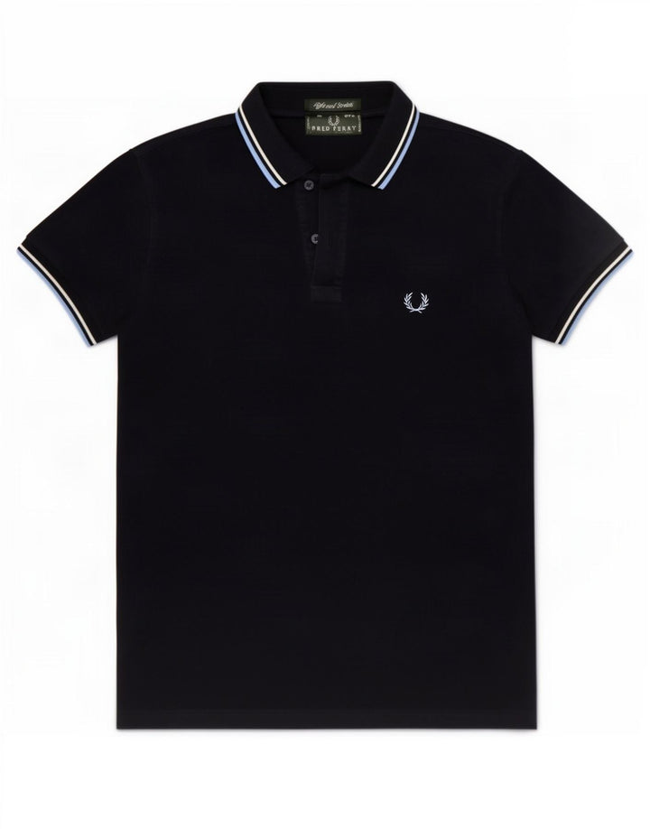 Fred Perry Polo Homme Petit Bleu Marine Coton
