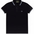 Fred Perry Polo Homme Petit Bleu Marine Coton