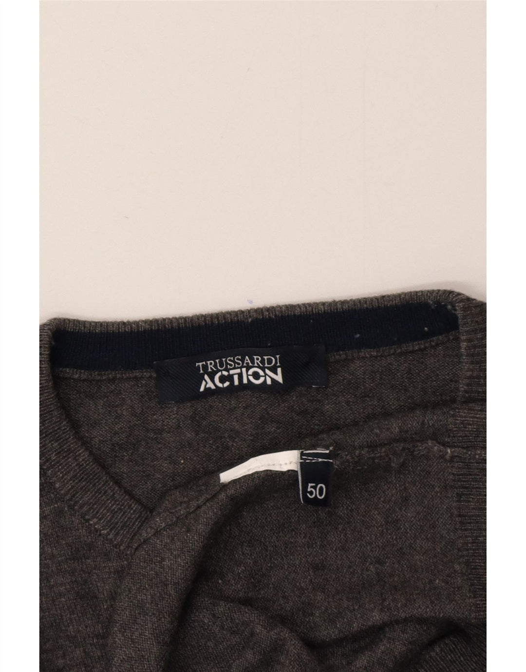 Trussardi Pull Col Rond IT 50 Gris Moyen Homme
