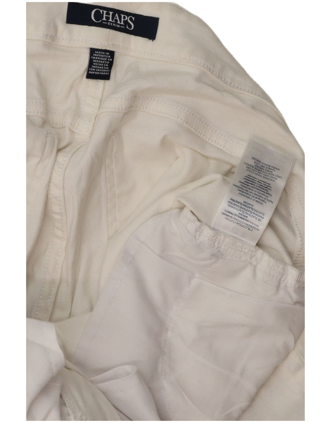 CHAPS Bermuda Femme W34 Large Blanc Coton