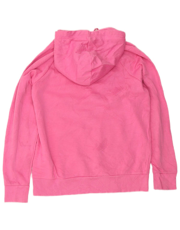 Under Armour Pull à capuche surdimensionné graphique pour femme UK 10 Petit coton rose