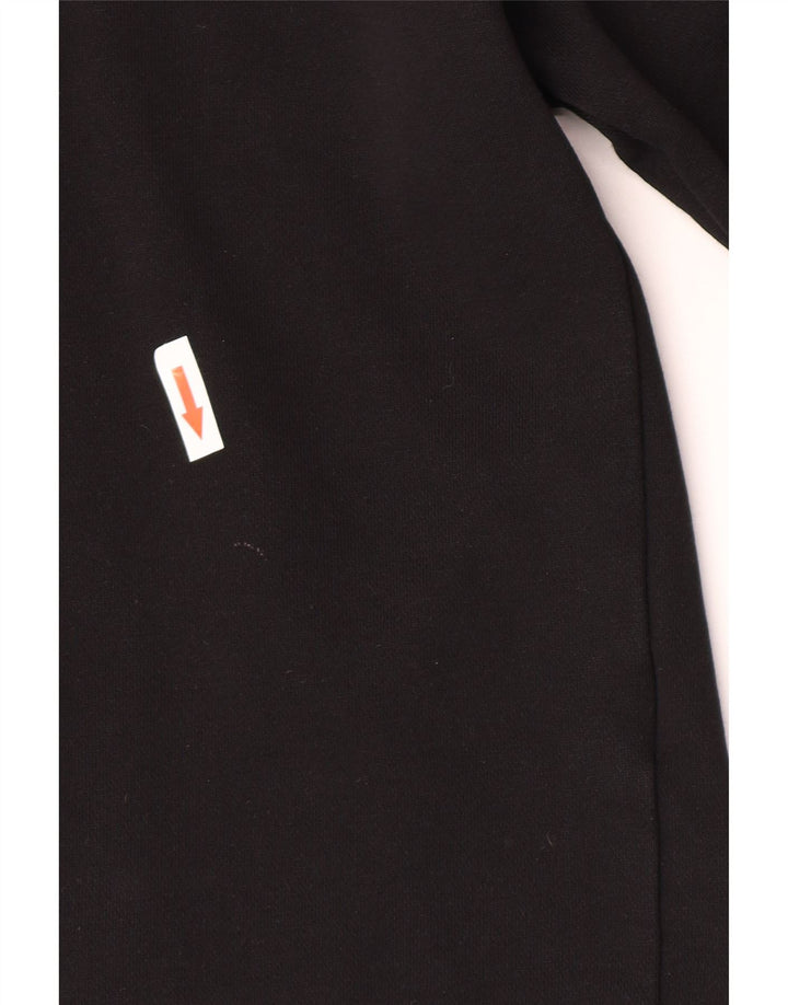 Dkny Sweat-shirt graphique surdimensionné pour femme UK 10 Petit coton noir