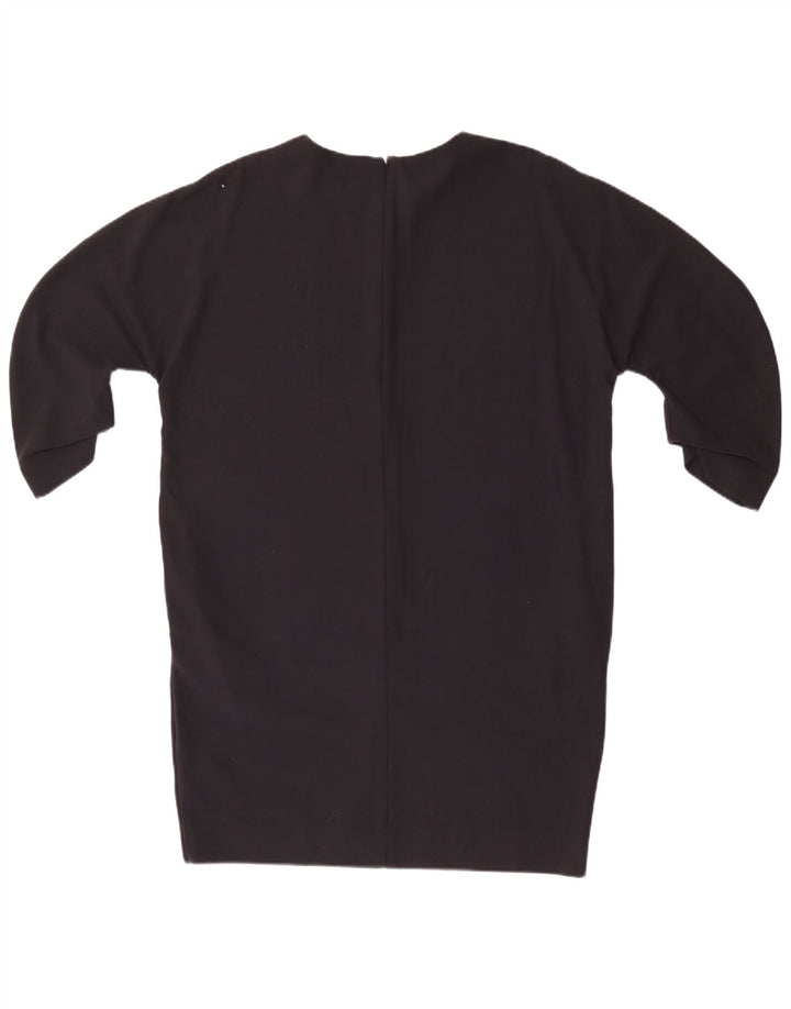Cos Robe droite surdimensionnée à manches 3/4 pour femme EU 40 Viscose noire moyenne